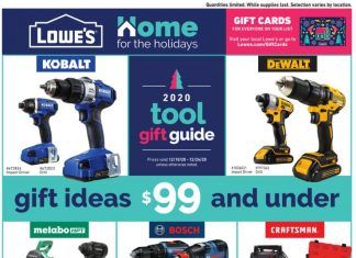 Lowe’s Weekly Ad Dec 10 – Dec 24, 2020