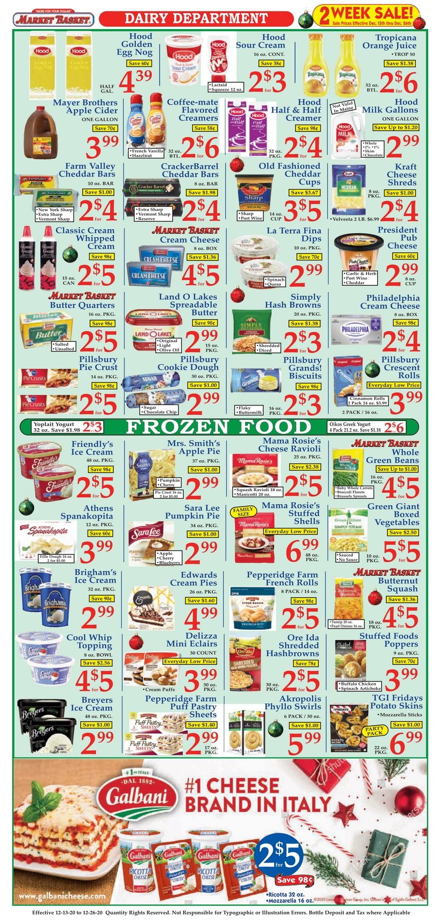 Market Basket Weekly Flyer Dec 13 – Dec 26, 2020