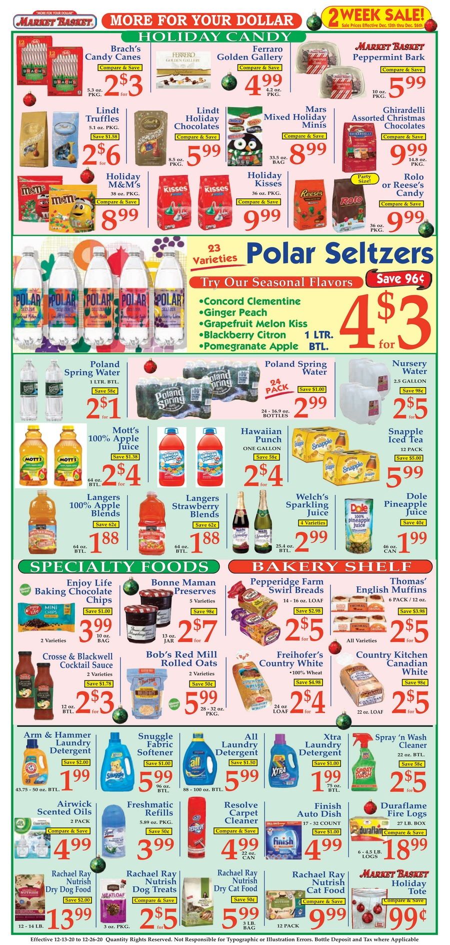 Market Basket Weekly Flyer Dec 13 Dec 26, 2020