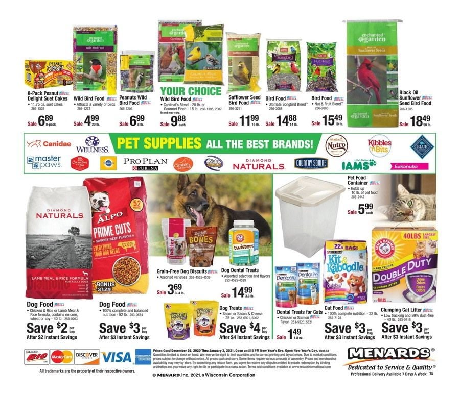Menards Weekly Ad Dec 26, 2020 Jan 02, 2021