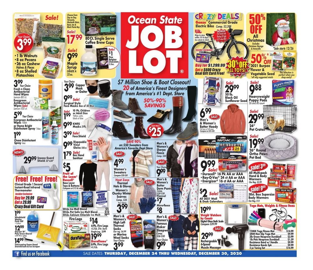 Ocean State Job Lot Weekly Ad Dec 24 Dec 30, 2020