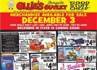 Ollie’s Weekly Ad Dec 03 – Dec 09, 2020