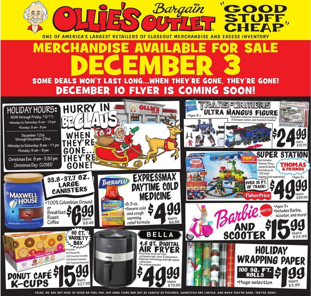 Ollie's Weekly Ad Dec 03 Dec 09, 2020