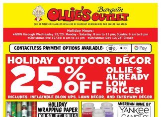 Ollie’s Christmas Ad Dec 12 – Dec 26, 2020