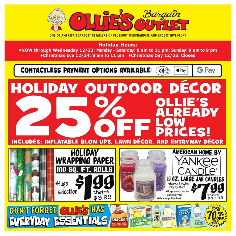 Ollie's Christmas Ad Dec 12 Dec 26, 2020