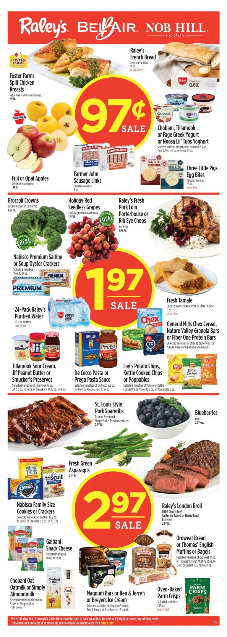 Raley's Supermarkets Weekly Ad Dec 02 Dec 08, 2020
