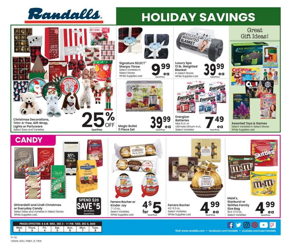 Randalls Weekly Ad Dec 02 Dec 08, 2020