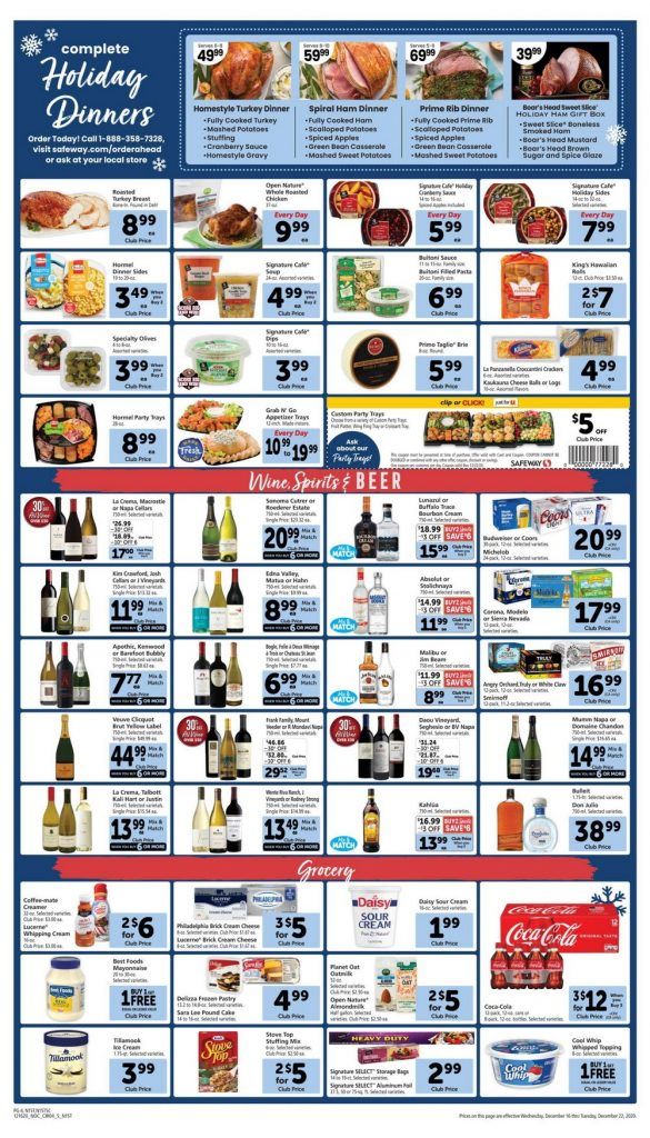 Safeway Weekly Ad Dec 16 Dec 22, 2020