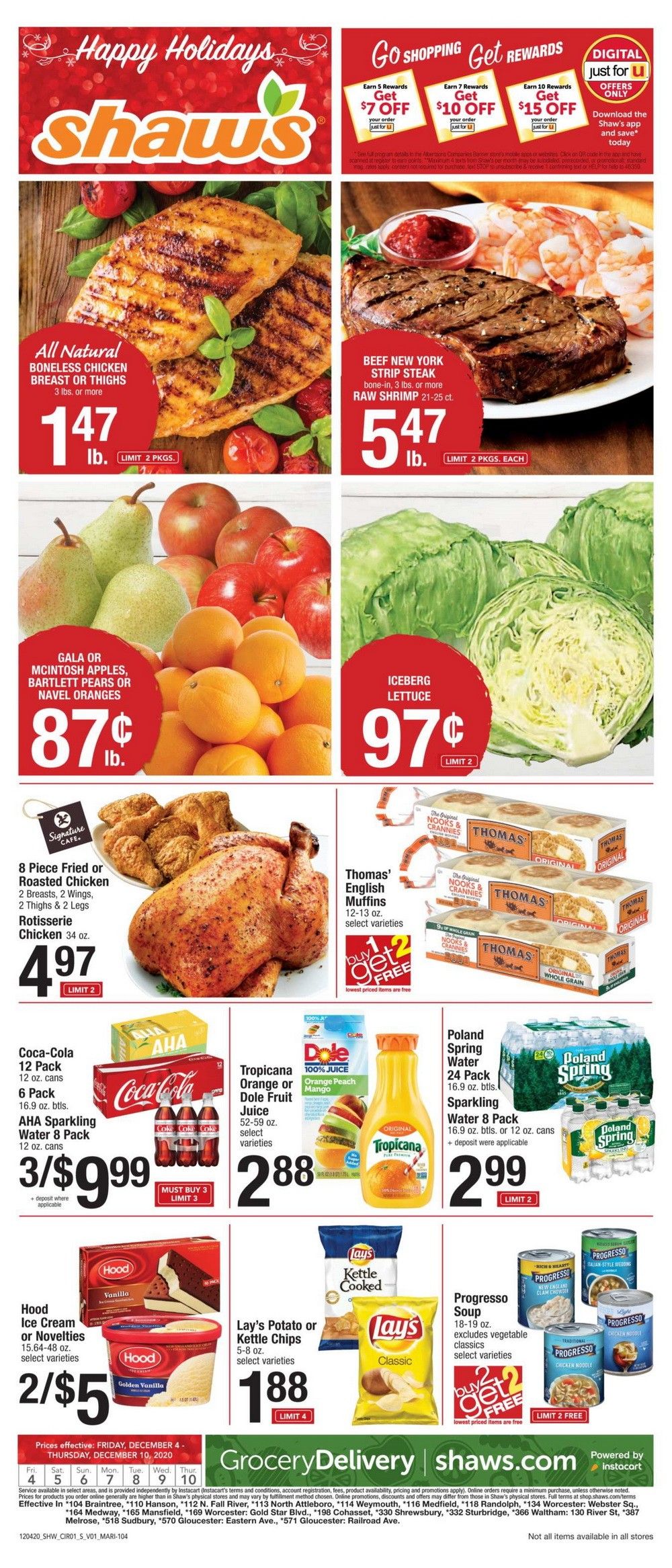Shaw's Weekly Ad Dec 04 Dec 10, 2020