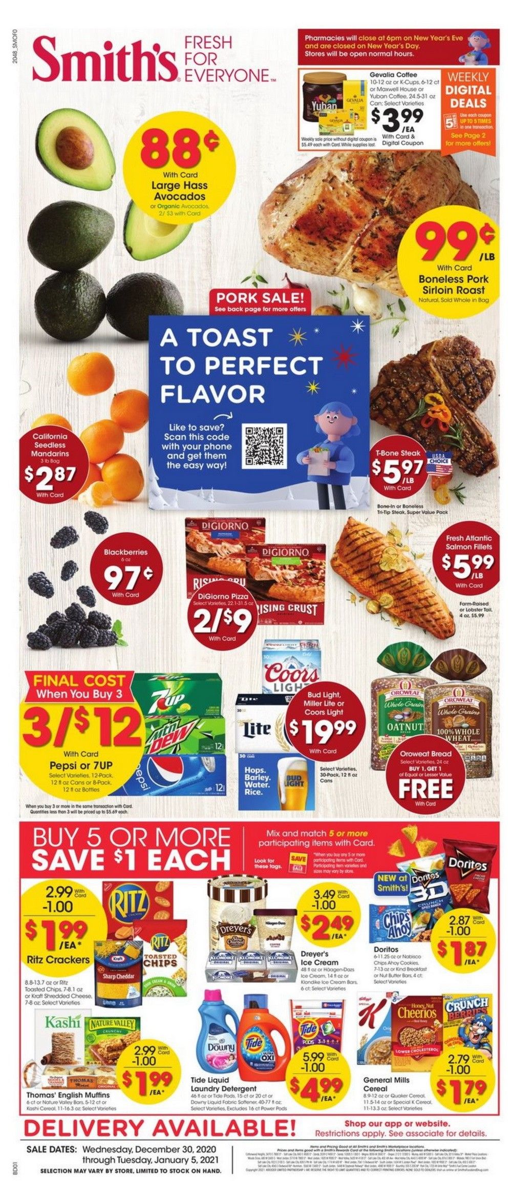 Smith's Food and Drug Weekly Ad Dec 30, 2020 - Jan 05, 2021