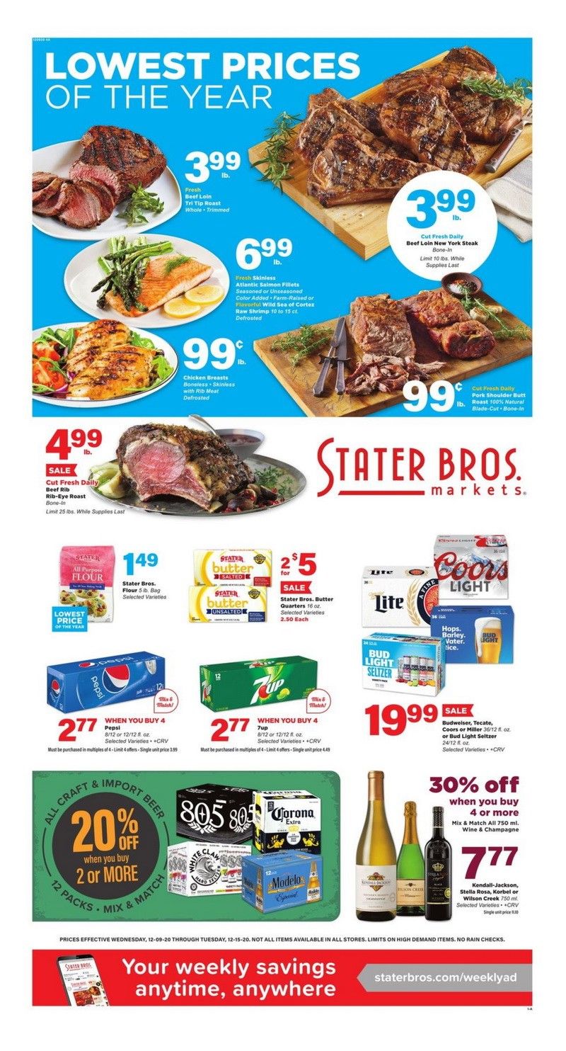 Stater Bros Weekly Ad Dec 09 Dec 15, 2020