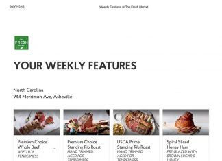 The Fresh Market Weekly Specials Dec 16 – Dec 24, 2020