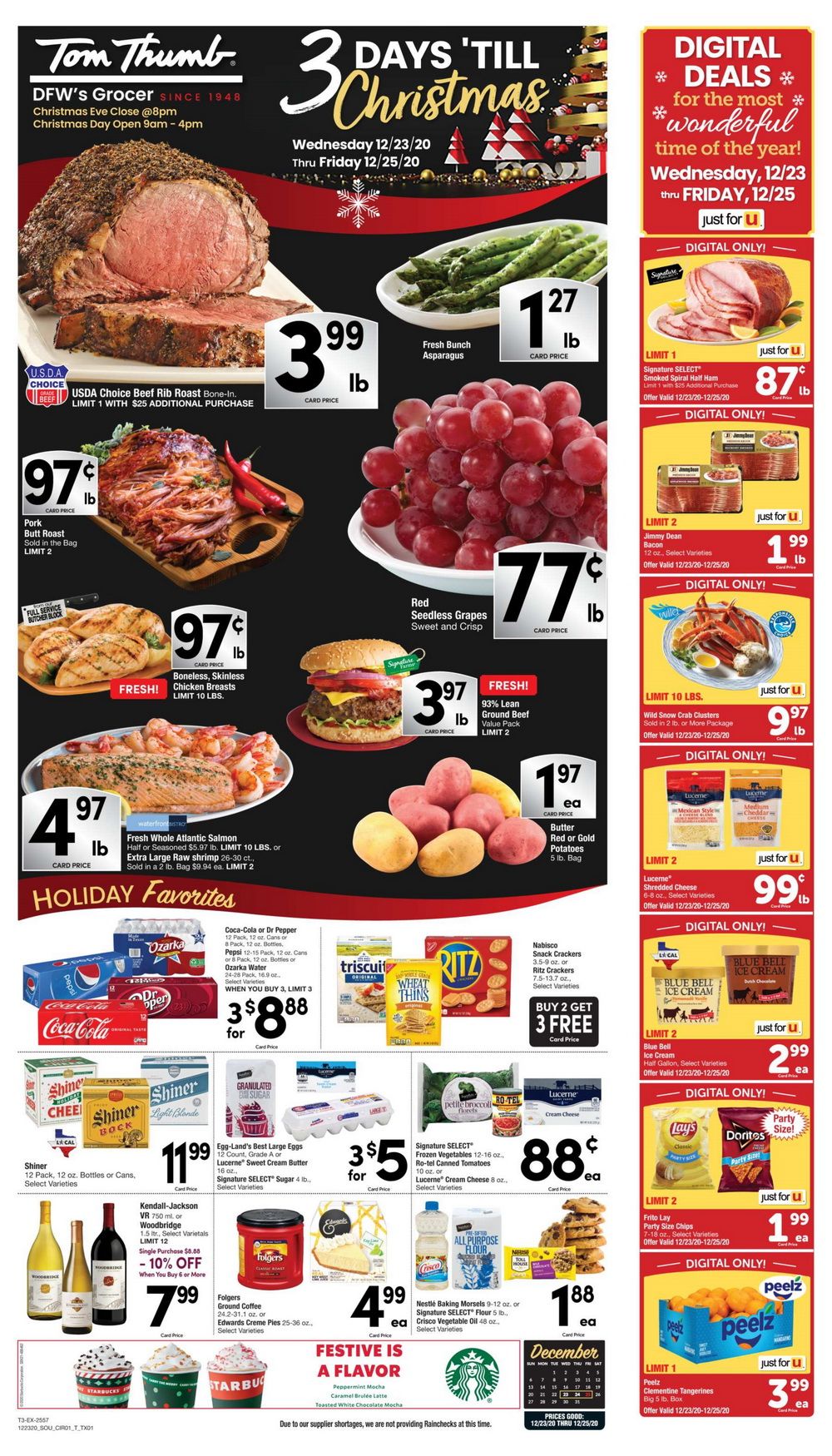 Tom Thumb Christmas Ad Dec 23 Dec 25, 2020
