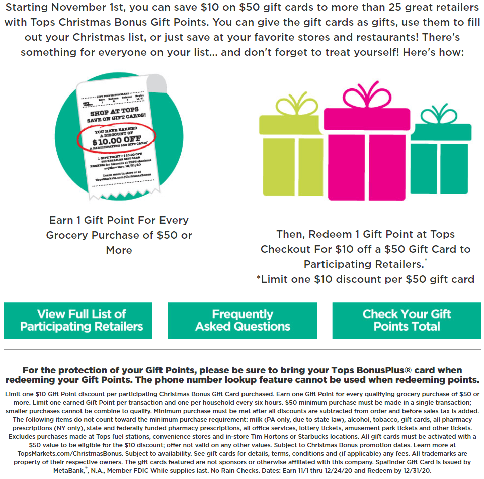 Tops Christmas Bonus Ad Dec 18 Dec 24, 2020
