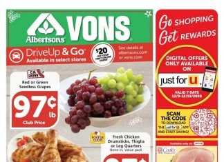 Vons Weekly Ad Dec 09 – Dec 15, 2020