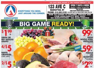 Associated Supermarkets Weekly Ad Jan 29 – Feb 04, 2021