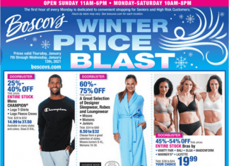 Boscov’s Weekly Ad Jan 07 – Jan 12, 2021