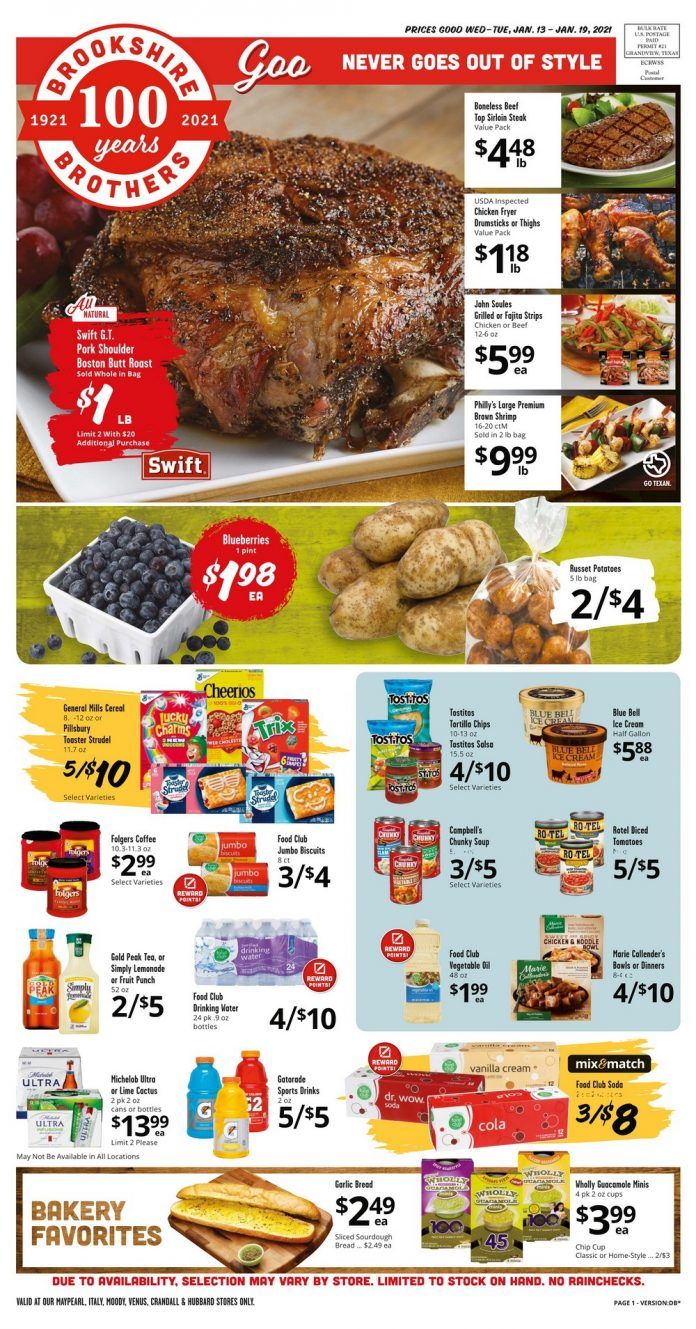 Brookshire Brothers Weekly Ad Jan 13 Jan 19, 2021