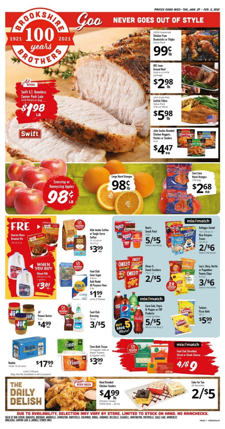Brookshire Brothers Weekly Ad Jan 27 Feb 02, 2021