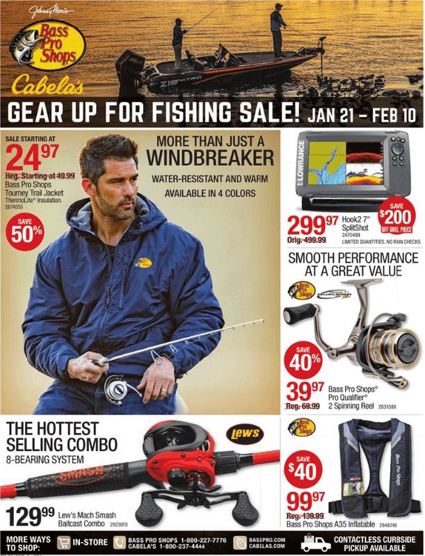 Cabela's Fishing Sale Jan 21 Feb 10, 2021
