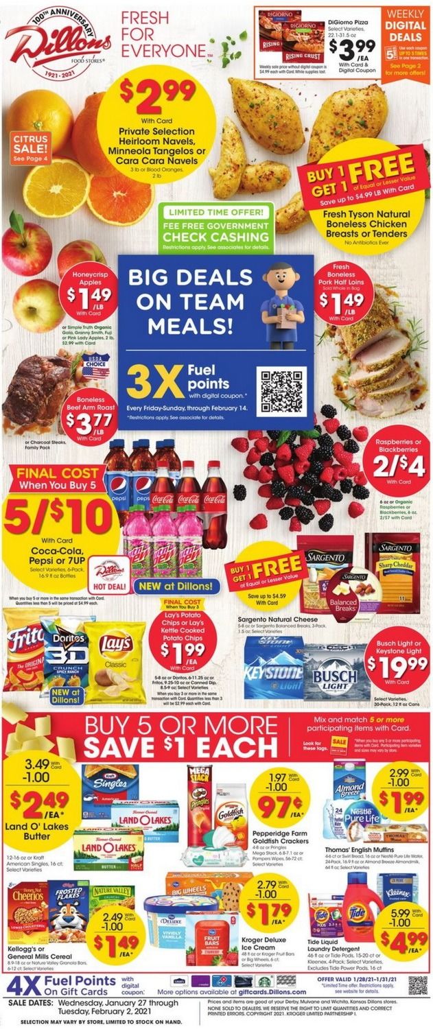 Dillons Weekly Ad Jan 27 Feb 02, 2021