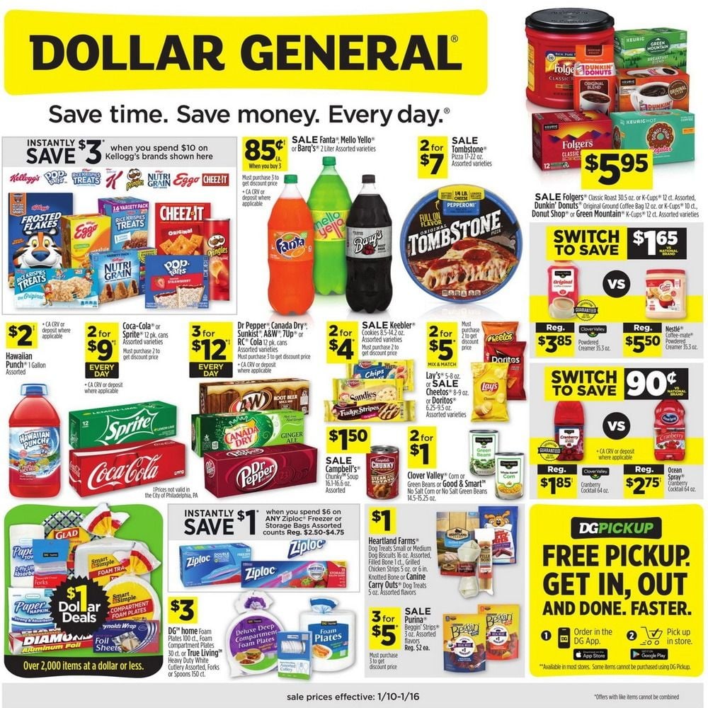 Dollar General Weekly Ad Jan 10 Jan 16, 2021