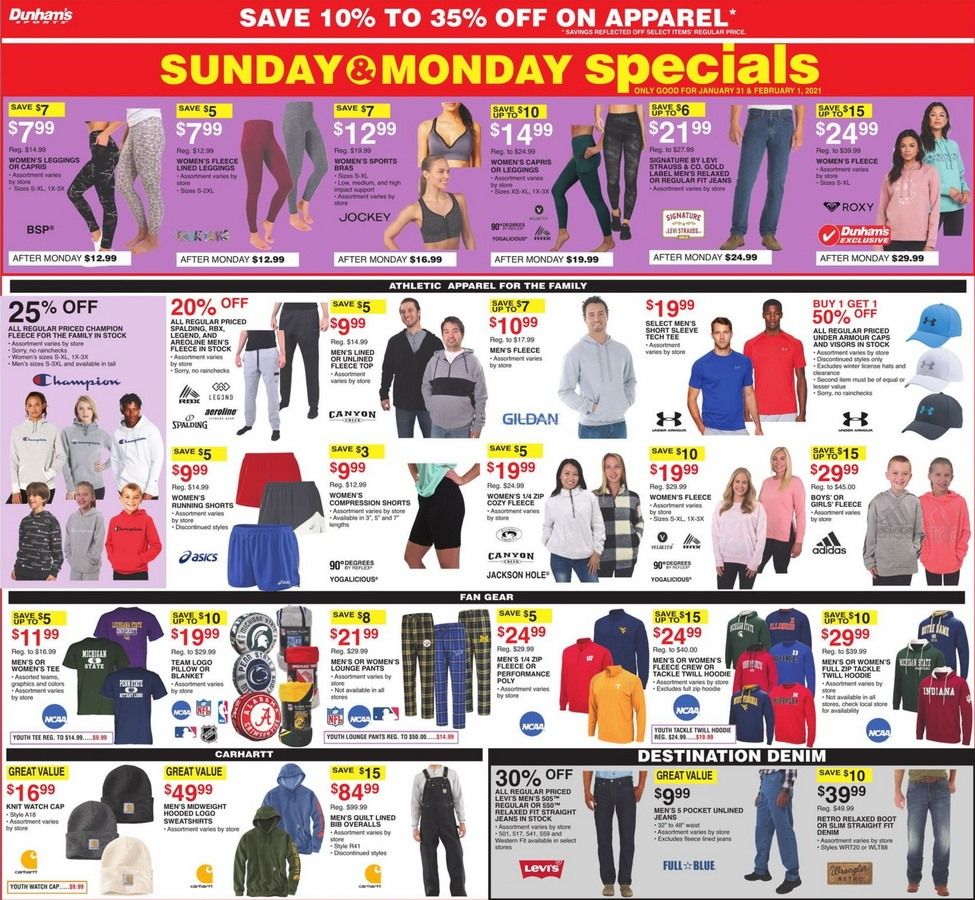 Dunham's Sports Weekly Ad Jan 30 Feb 11, 2021