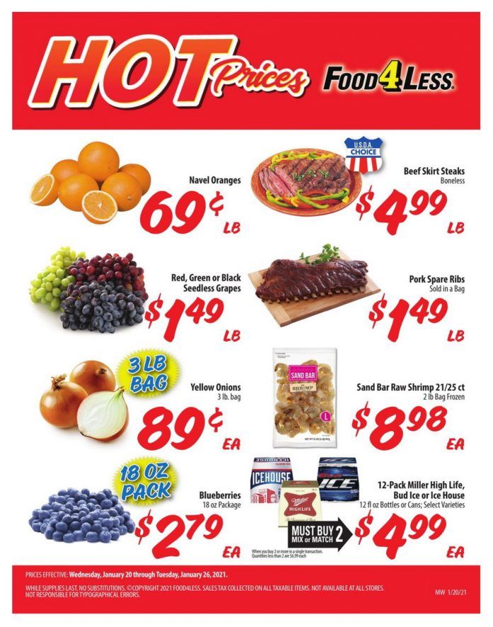 Food 4 Less Weekly Ad Jan 20 Jan 26, 2021