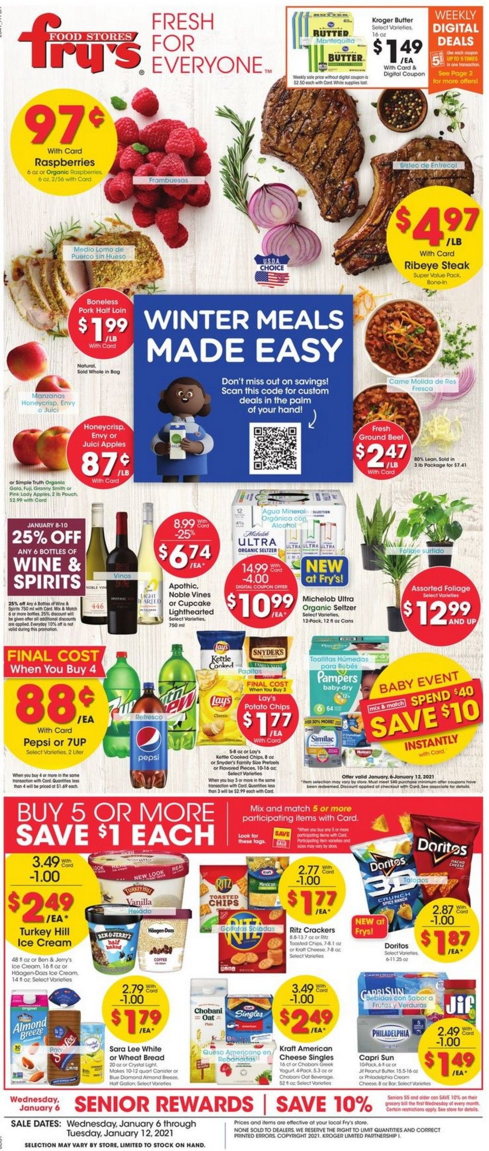 Fry's Food Weekly Ad Jan 06 - Jan 12, 2021