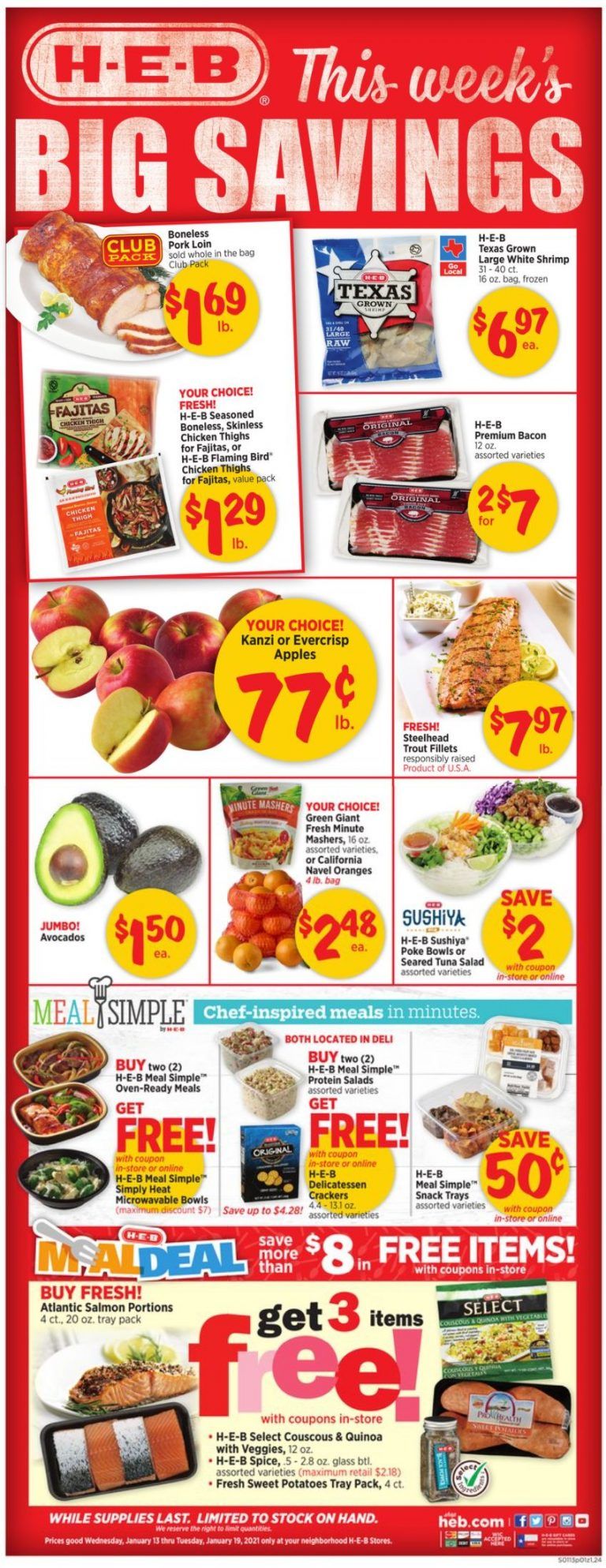 HEB Weekly Ad Jan 13 Jan 19, 2021