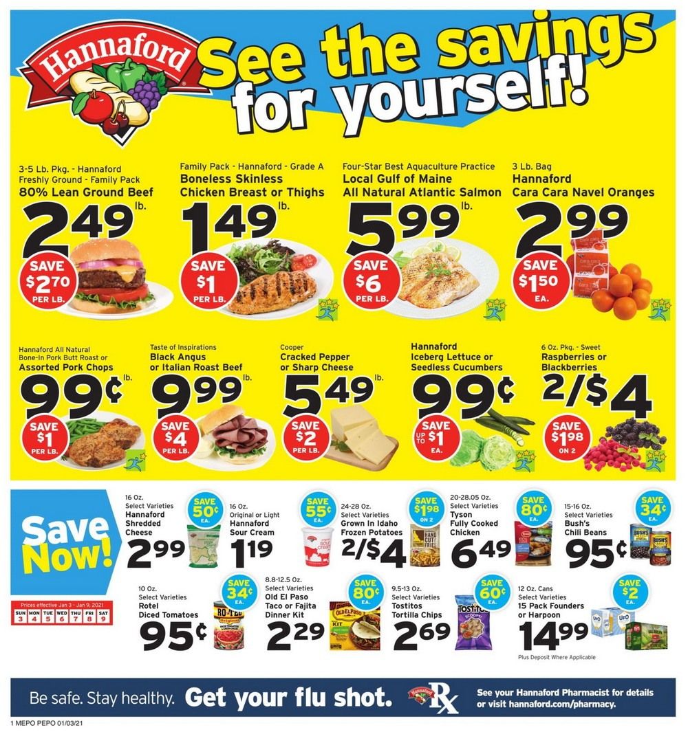 Hannaford Weekly Ad Jan 03, 2021 Jan 09, 2021