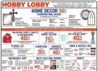 Hobby Lobby Weekly Ad Jan 10 – Jan 16, 2021