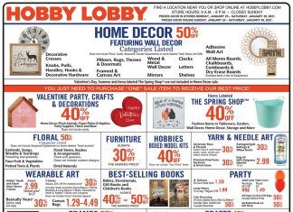 Hobby Lobby Weekly Ad Jan 24 – Jan 30, 2021