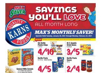 Karns Quality Foods Monthly Ad Jan 26 – Feb 22, 2021