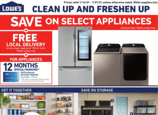 Lowe’s Weekly Ad Jan 14 – Jan 27, 2021