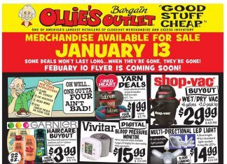 Ollie’s Weekly Ad Jan 13 – Jan 20, 2021