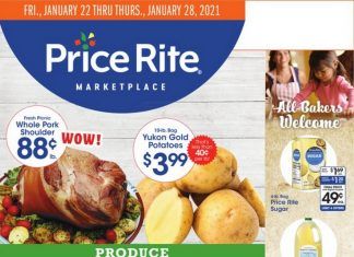 Price Rite Weekly Ad Jan 22 – Jan 28, 2021