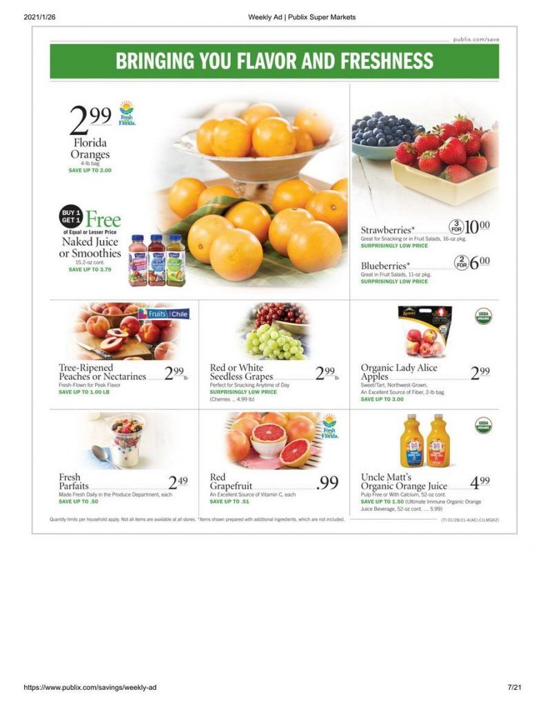 Publix Weekly Ad Jan 27 Feb 02, 2021