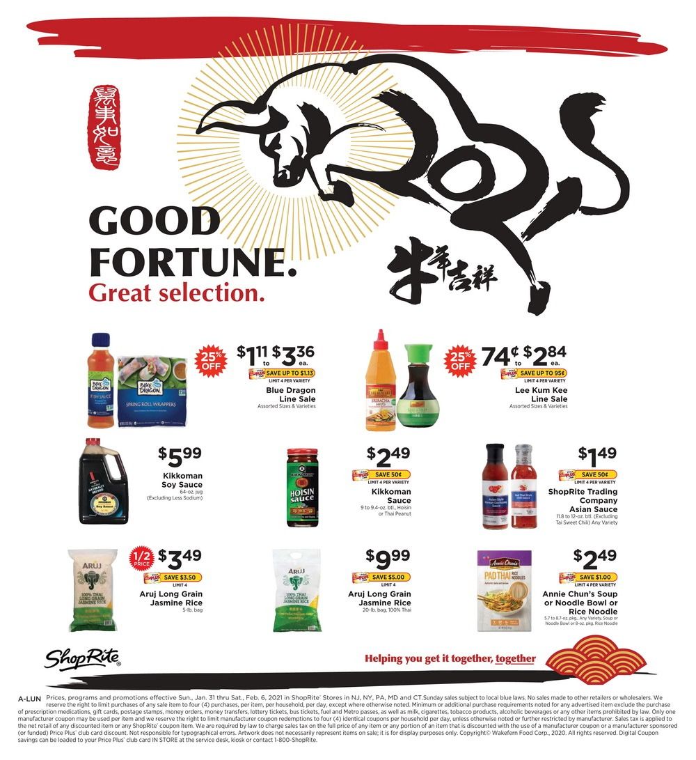 ShopRite Lunar New Year Ad Jan 31 Feb 06, 2021