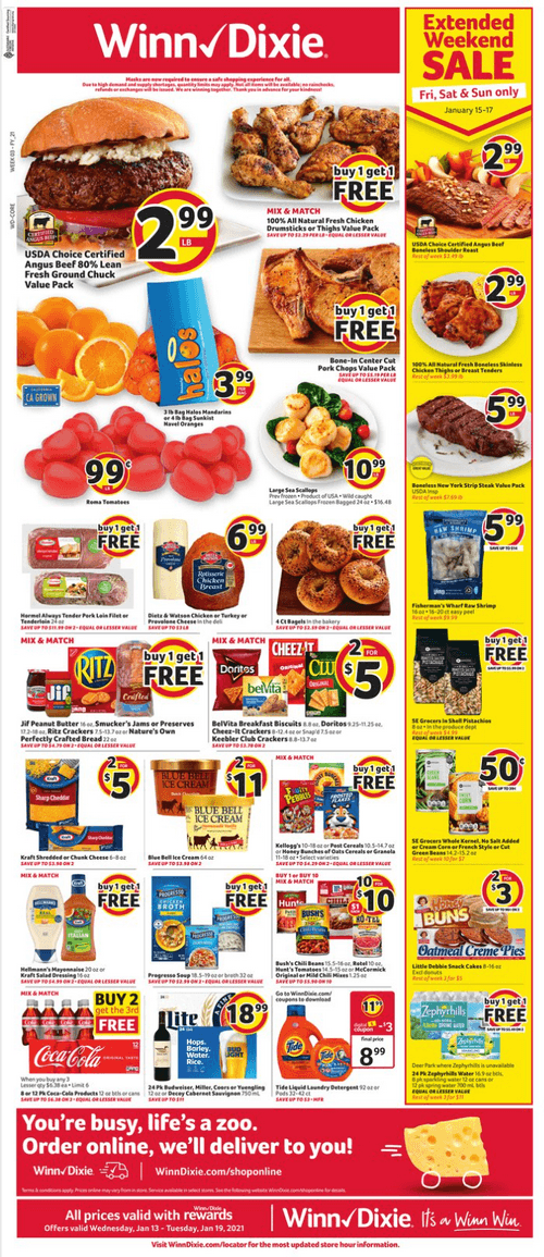 WinnDixie Weekly Ad Jan 13 Jan 19, 2021