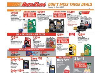 AutoZone Monthly Circular Feb 09 – Mar 08, 2021