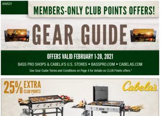 Bass Pro Shops Gear Guide Sale Feb 01 – Feb 28, 2021