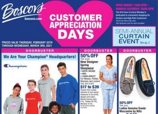 Boscov’s Weekly Ad Feb 25 – Mar 03, 2021