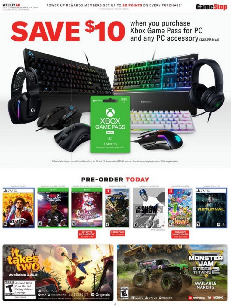 GameStop Weekly Ad Feb 28 Mar 06, 2021