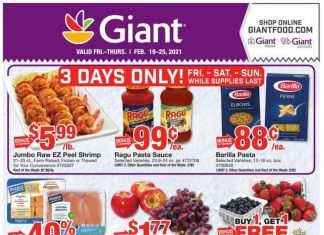 Giant Food Weekly Ad Feb 19 – Feb 25, 2021