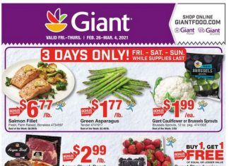 Giant Food Weekly Ad Feb 26 – Mar 04, 2021