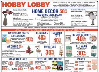 Hobby Lobby Weekly Ad Feb 14 – Feb 20, 2021