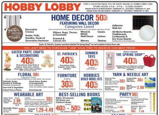 Hobby Lobby Weekly Ad Feb 21 – Feb 27, 2021