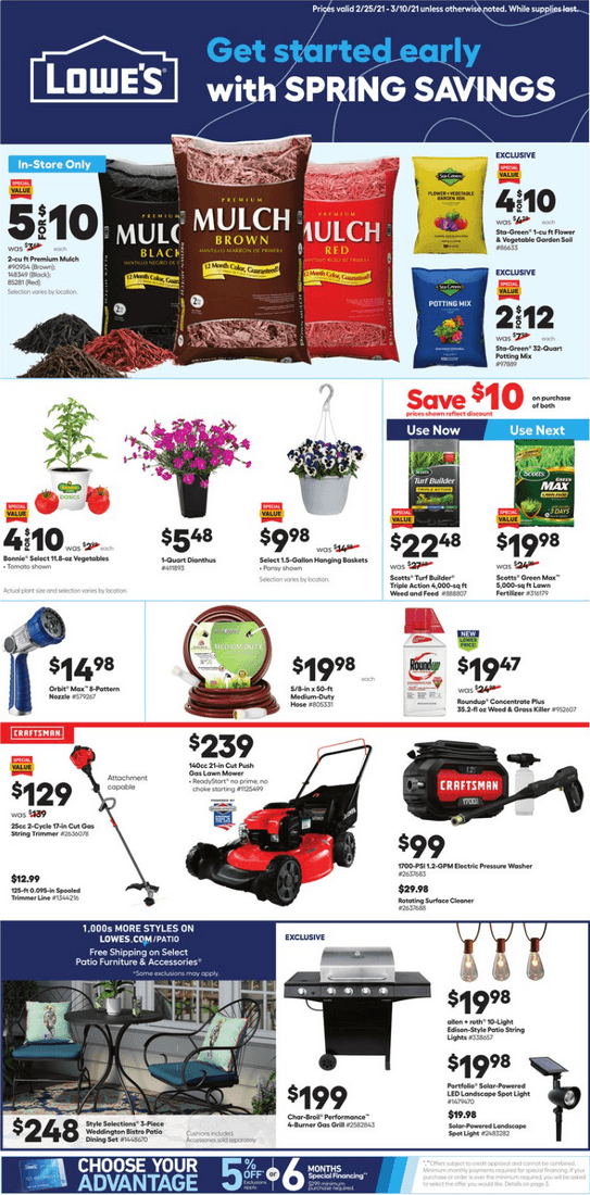 Lowe's Weekly Ad Feb 25 Mar 10, 2021