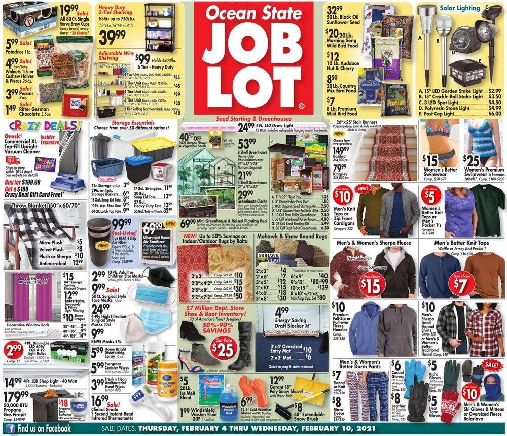 Ocean State Job Lot Weekly Ad Feb 04 Feb 10, 2021